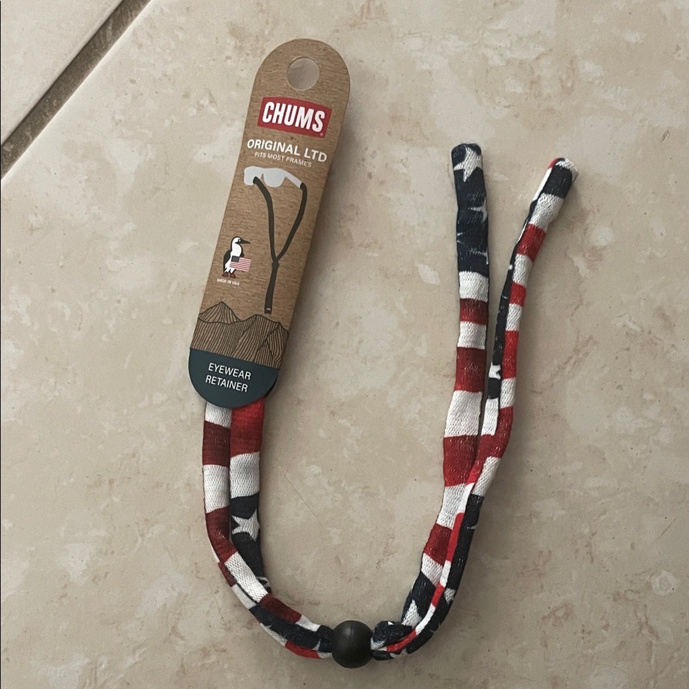 Sunglasses Retainer - Red, White, and Blue